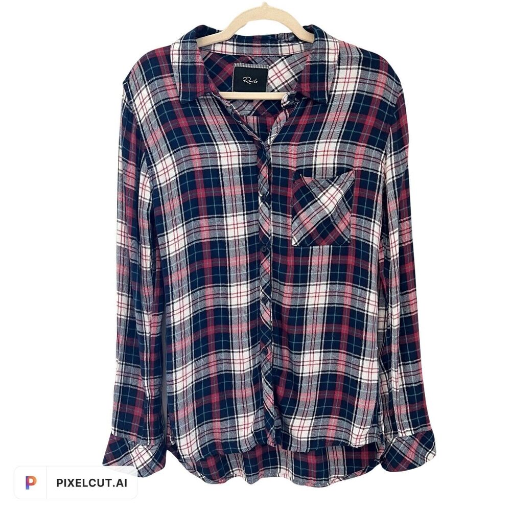 Rails Hunter Plaid Button Down Long Sleeve Flannel Shirt Size S Soft Cozy